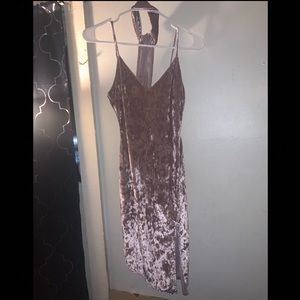 Velvet pink dress
